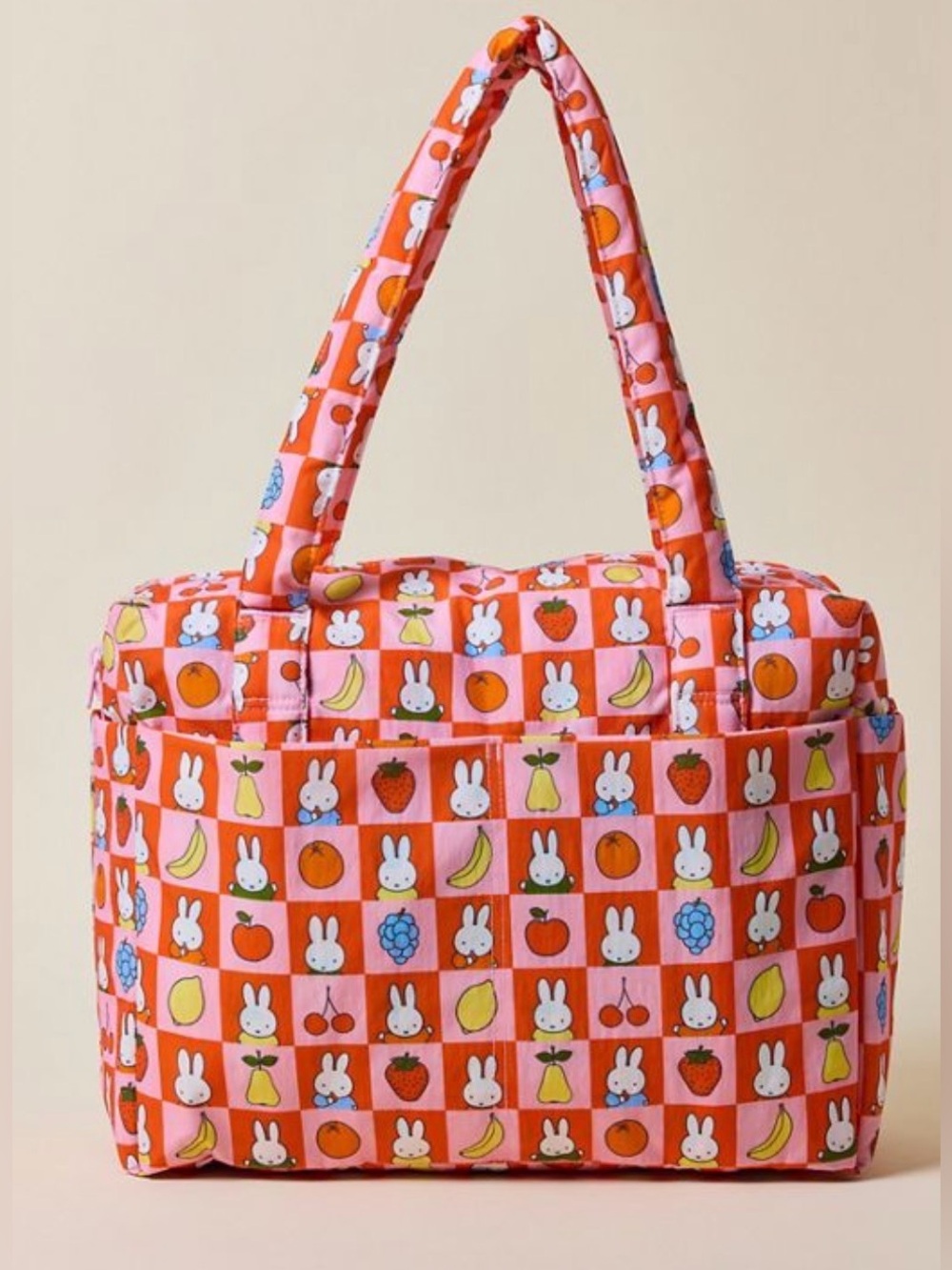 NWT BAGGU x Miffy Checkered Fruit Everyday Cloud Bag UO Exclusive